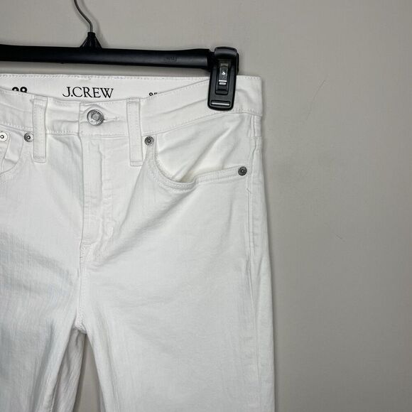J.CREW Skinny Jeans Women 28 White 9" Toothpick Stretch BQ310 - Picture 4 of 14